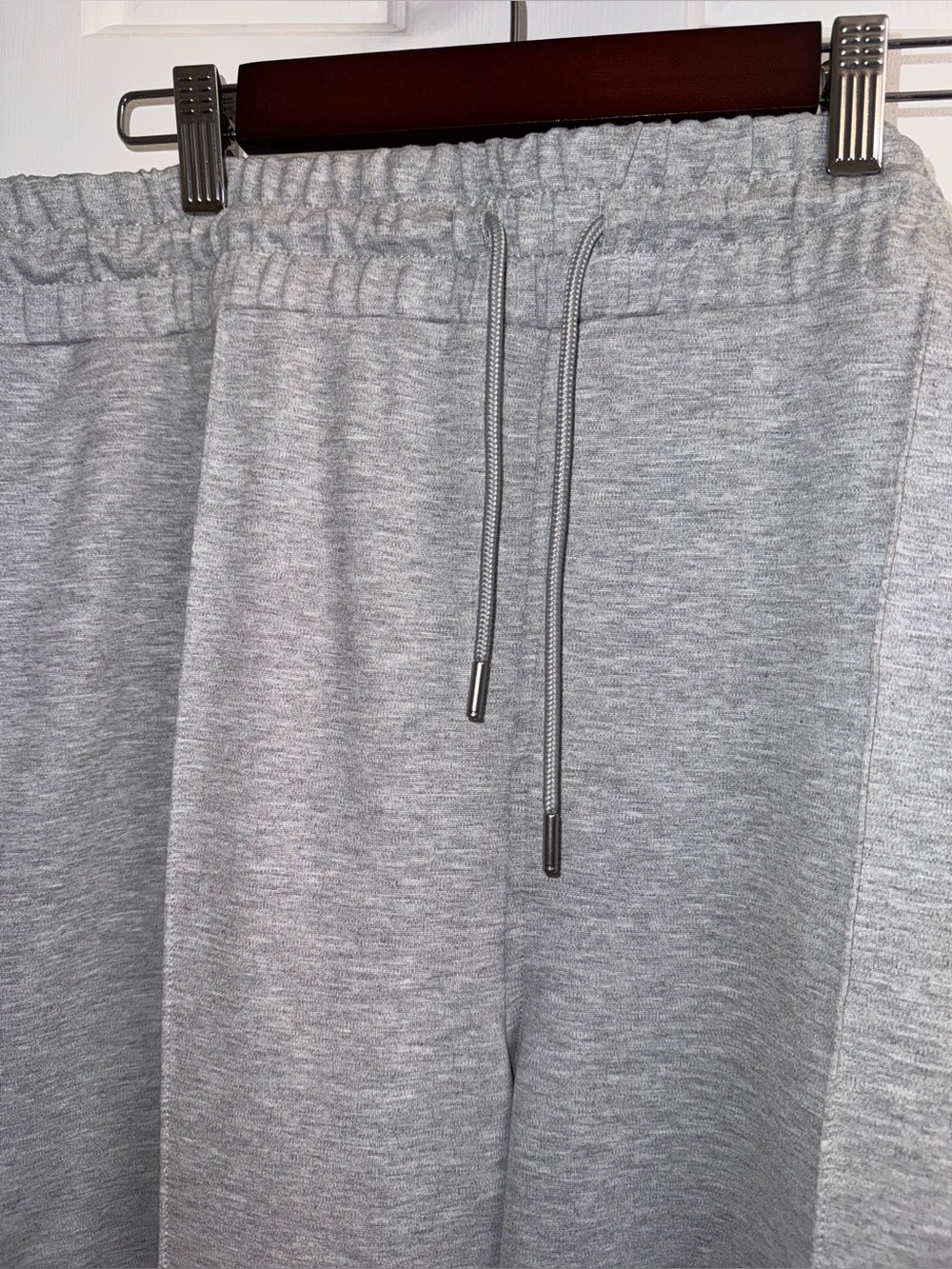 Women’s Heather Gray Wide-Leg Ponte Pants, 67 % Viscose, New with Tags! - Picture 4 of 10